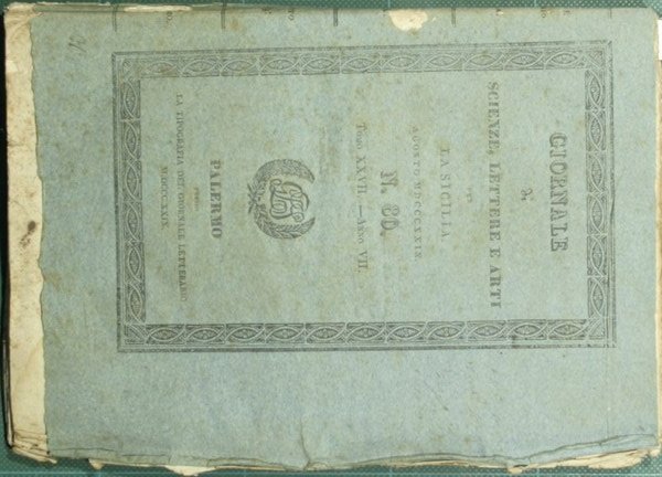 Giornale di scienze lettere ed arti per la Sicilia. Agosto 1829 - N. 80