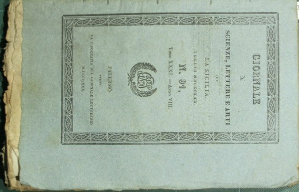 Giornale di scienze lettere ed arti per la Sicilia. Luglio 1830 - N. 91