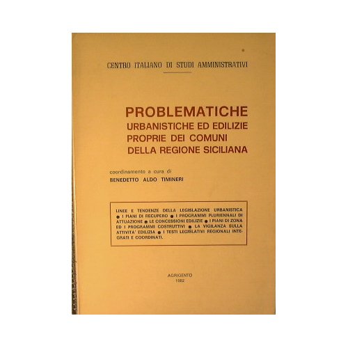 Problematiche urbanistiche ed edilizie proprie dei comuni della Regione Siciliana