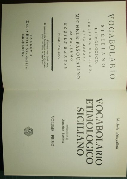 Vocabolario etimologico siciliano