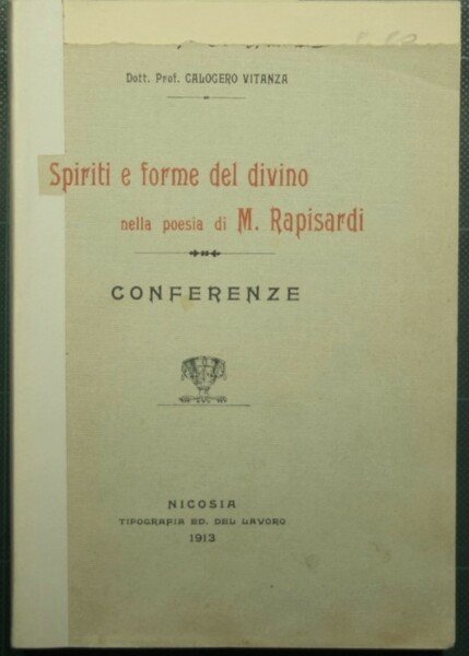 Spiriti e forme del divino nella poesia di M. Rapisardi