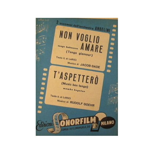 Non Voglio Amare ( tango glamour ) - T'aspettero ( …