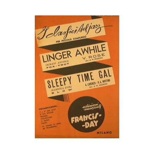 Linger Awhile ( fox trot ) - Sleepy time gal …