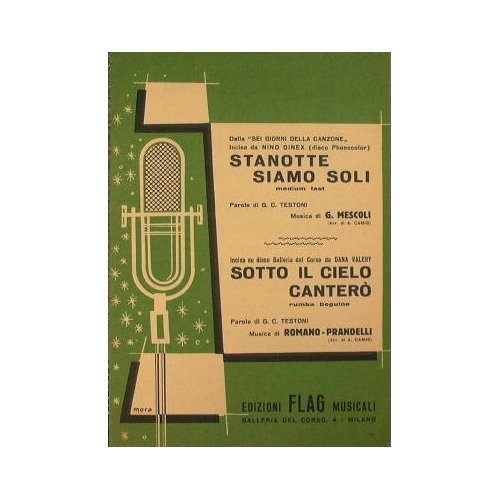Stanotte siamo soli ( medium fast ) - Sotto il cielo canterò ( rumba beguiine )