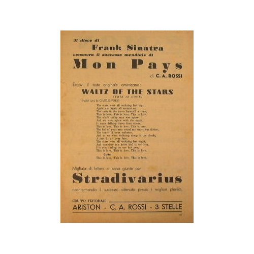 Mon Pays ( valzer lento ) - Stradivarius ( valzer …