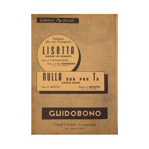 Lisetta ( canzone fox moderato ) - Nulla son per …