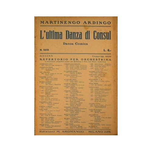 L'ultma Danza di Consul ( danza comica )