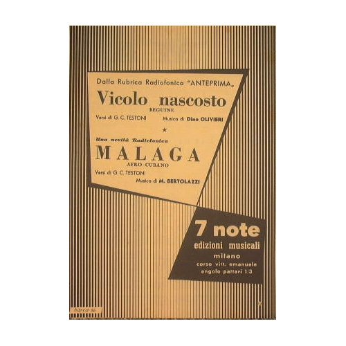 Vicolo Nascosto ( beguine ) - Malaga ( afrocubano )