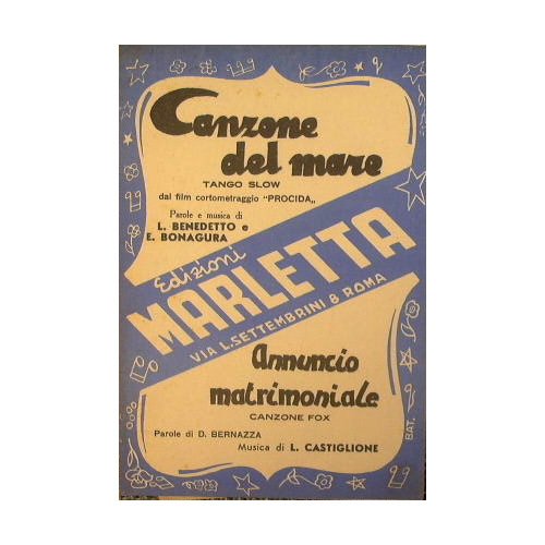 Canzone del mare ( tango slow ) - Annuncio Matrimoniale …