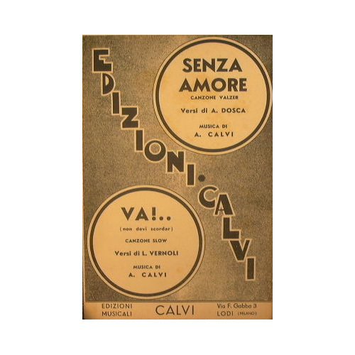 Senza Amore ( canzone valzer ) - Va non devi …