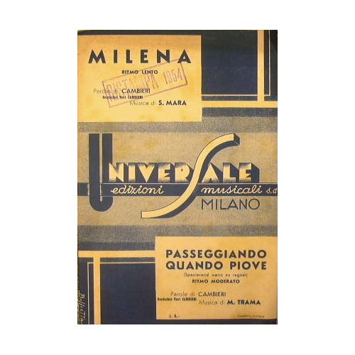 Milena ( ritmo lento ) - Passeggiando quando piove ( …
