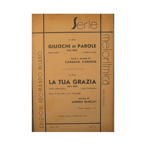 Giuochi di Parole ( spielworte ) ( word's plays ) …
