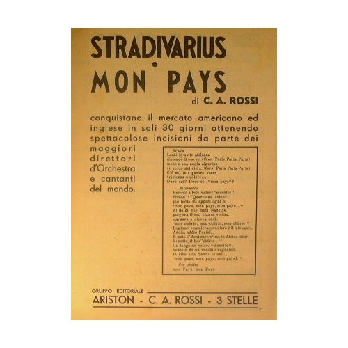 Stradivarius ( moderatamente con espressione ) - Mon Pays ( …