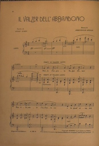 Il valzer dell'abbandono ( lento )