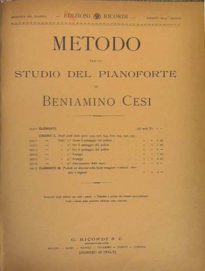 Metodo per lo studio del pianoforte