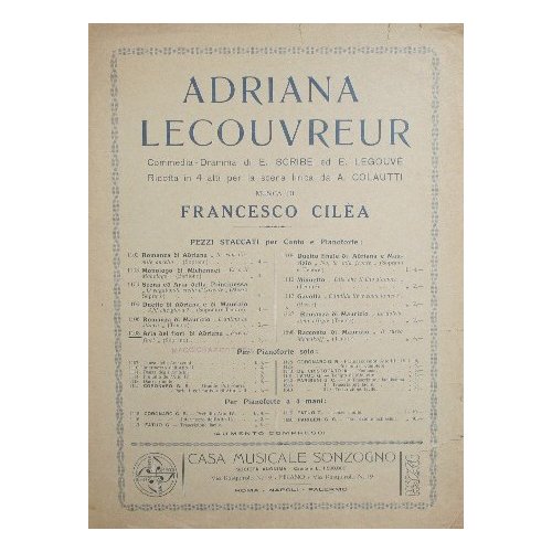 Adriana Lecouvreur. Aria dei fiori di Adriana