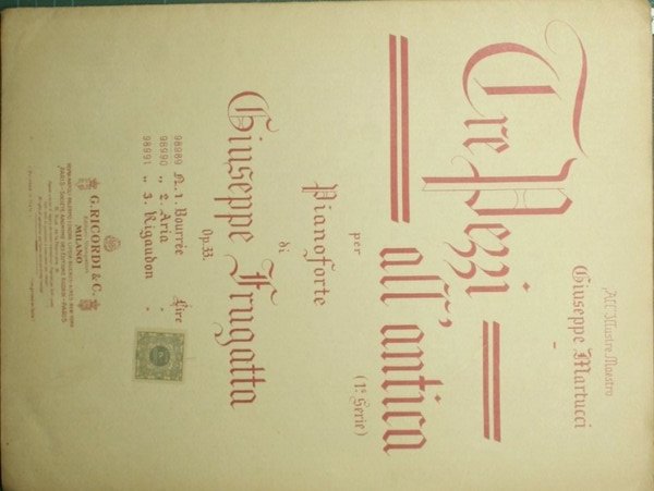 Tre pezzi all'antica. N. 1 - Bourrée