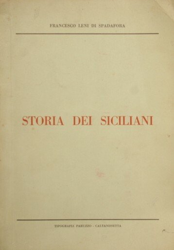 Storia dei Siciliani | Immagine principale