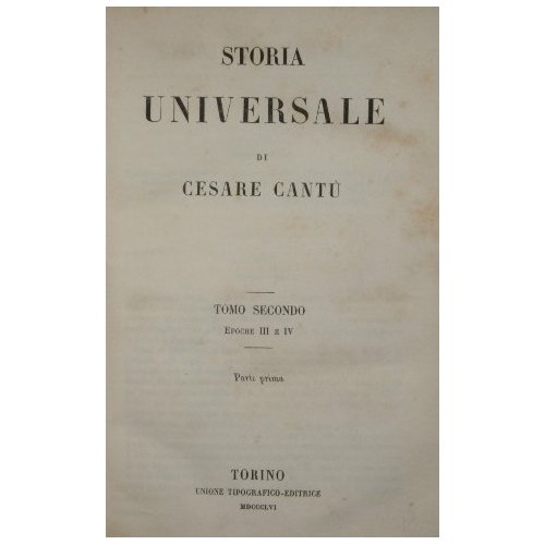 Storia Universale di Cesare Cantù. Vol. II | Immagine principale