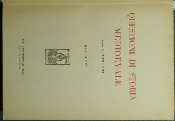 Questioni di storia medioevale | Immagine principale