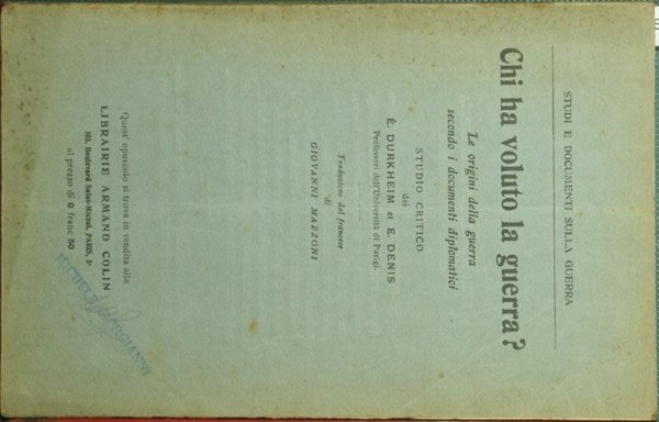 Chi ha voluto la guerra? | Immagine principale