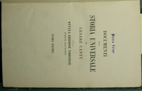 Documenti alla Storia universale