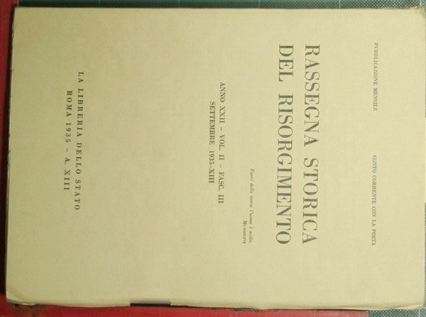 Rassegna storica del Risorgimento - Anno XXII - 1935 - …
