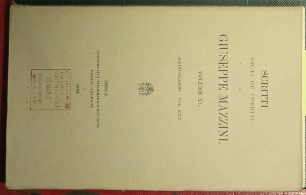 Epistolario - Vol. XXI | Immagine principale