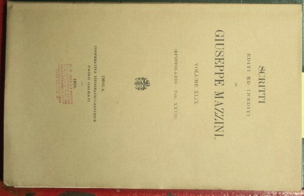 Epistolario - Vol. XXVII | Immagine principale