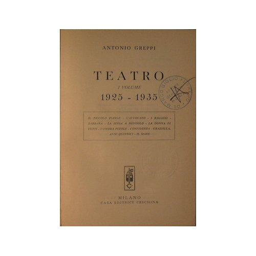 Teatro (Vol I) | Immagine principale