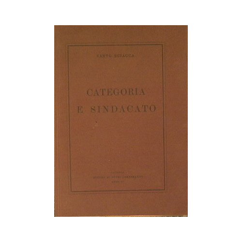 Categoria e sindacato