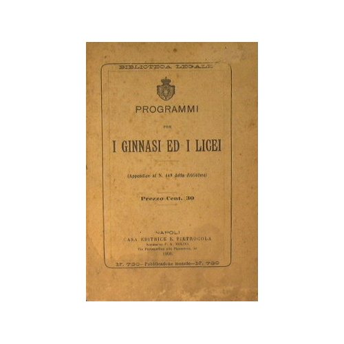 Programmi per i ginnasi ed i licei