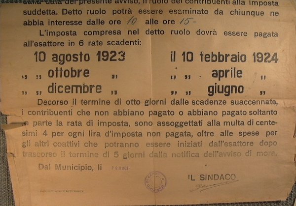 Bando Comune di Carini - Imposta sui redditi agrari di …