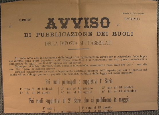 Bando comune di Carini - Avviso di pubblicazione dei ruoli …