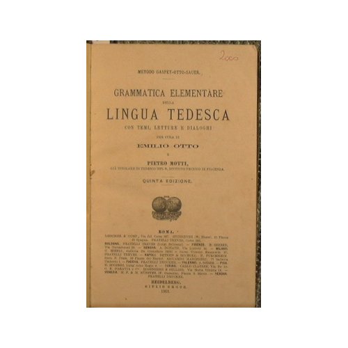 Grammatica elementare della lingua tedesca