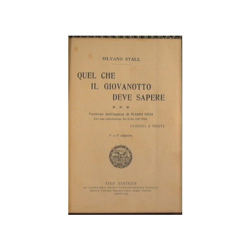 Quel che il giovanotto deve sapere