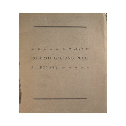 In memoria di Roberto Gaetano Puglisi Leonardi