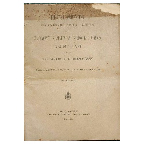 Regolamento per il collocamento in aspettativa, in riforma e a …