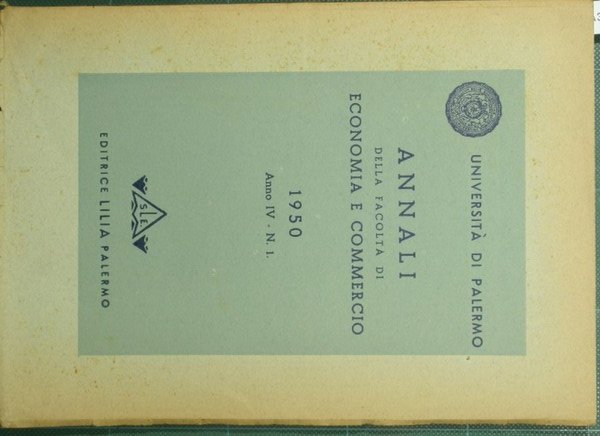 Annali della Facoltà di Economia e commercio di Palermo. 1950