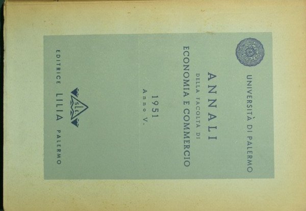 Annali della Facoltà di Economia e commercio di Palermo. 1951