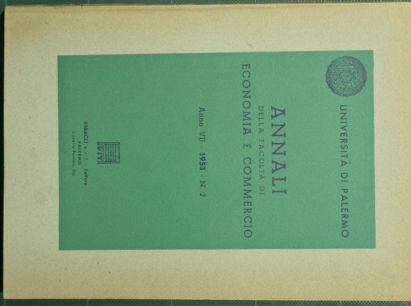 Annali della Facoltà di Economia e commercio di Palermo. 1953
