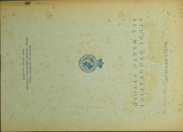 Studi geografici sul manto nevoso