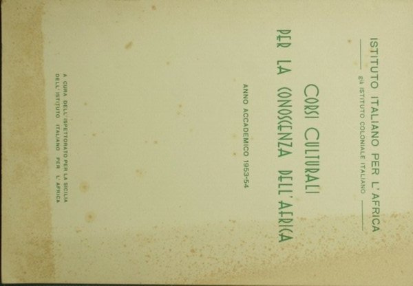 Corsi culturali per laconoscenza dell'Africa