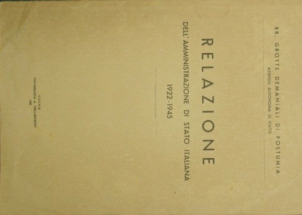 Relazione dell'Amministrazione di Stato italiana 1922-1945