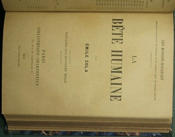 Harmonies poetiques et religieuses; La bete humaine