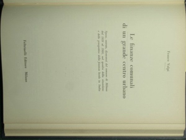 Le finanze comunali di un grande centro urbano | Immagine principale
