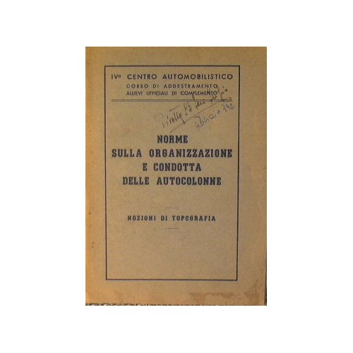 Norme sulla organizzazione e condotta delle autocolonne