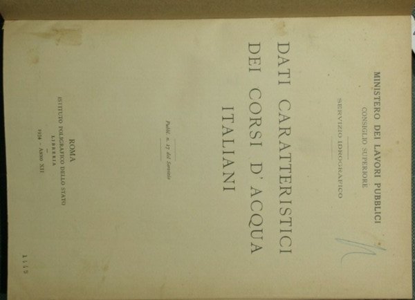 Dati caratteristici dei corsi d'acqua italiani | Immagine principale