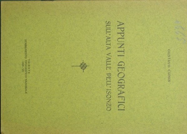 Appunti geografici sull'alta Valle dell'Isonzo | Immagine principale