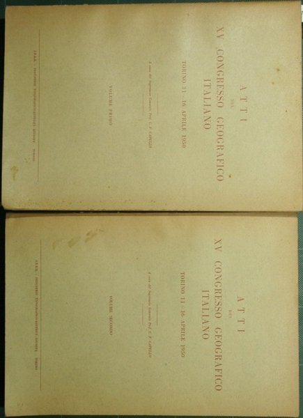 Atti del XV Congresso geografico italiano | Immagine principale